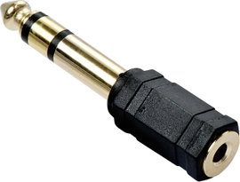LINDY 35620 Lindy Jack Audio Átalakító [1x Jack-dugó, 6,35 mm-es - 1x Jack alj, 3,5 mm-es] Fekete
