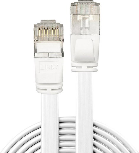 LINDY 47542 RJ45 Hálózati kábel, patchkábel CAT 6A U/FTP 2.00 m Fehér Védővel 1 db