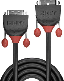 LINDY DVI Csatlakozókábel DVI-D 24+1 pólusú Csatlakozódugó, DVI-D 24+1 pólusú Csatlakozódugó 5.00 m 