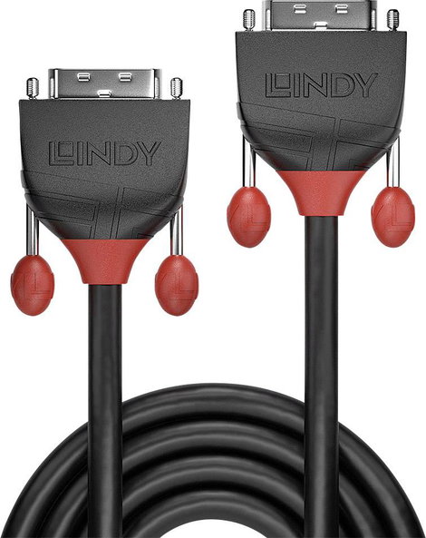 LINDY DVI Csatlakozókábel DVI-D 18+1 pólusú Csatlakozódugó, DVI-D 18+1 pólusú Csatlakozódugó 10.00 m