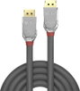 LINDY Kijelző csatlakozó Csatlakozókábel DisplayPort dugó, DisplayPort dugó 1.00 m Szürke 36301 Disp bélyegkép