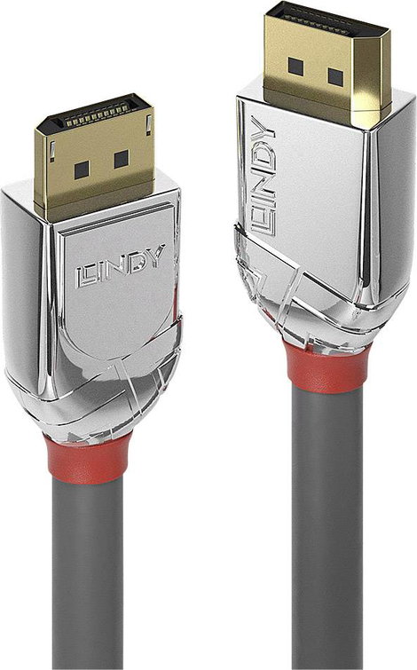 LINDY Kijelző csatlakozó Csatlakozókábel DisplayPort dugó, DisplayPort dugó 1.00 m Szürke 36301 Disp 2. kép