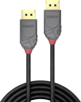 LINDY Kijelző csatlakozó Csatlakozókábel DisplayPort dugó, DisplayPort dugó 2.00 m Fekete 36482 Ultr