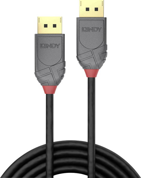 LINDY Kijelző csatlakozó Csatlakozókábel DisplayPort dugó, DisplayPort dugó 2.00 m Fekete 36482 Ultr