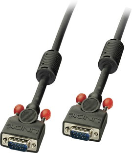 LINDY VGA Csatlakozókábel VGA 15 pólusú dugó, VGA 15 pólusú dugó 0.50 m Fekete 36371 VGA kábel