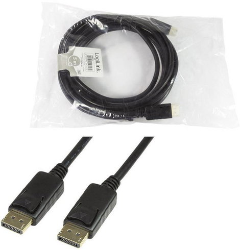LogiLink Kijelző csatlakozó Csatlakozókábel DisplayPort dugó, DisplayPort dugó 5.00 m Fekete CV0074 5. kép