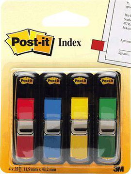 Post-it Oldaljelölők 7000144923 Piros, Sárga, Zöld, Kék