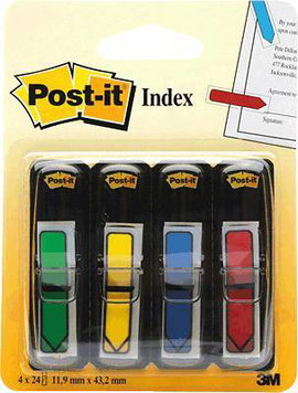 Post-it Oldaljelölők 7000144924 Piros, Sárga, Zöld, Kék