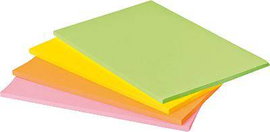 Post-it Öntapadó jegyzetlap 7100043258 203 mm x 152 mm Neonzöld, Neon narancs, Ultralila, Ultrasárga