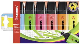 STABILO Szövegjelölő BOSS® ORIGINAL 70/6 Piros, Kék, Zöld, Sárga, Narancs, Rózsaszín 2 mm, 5 mm 6 db