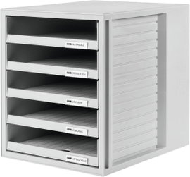 HAN Schubladenbox SCHRANK-SET 1401-11 Fiókos irattároló Élénk szürke DIN A4 Fiókok száma: 5