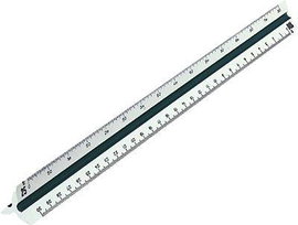 Rumold 150/1/30 Dreikantmaßstab 150 Mérőrúd Műanyag Fehér 30 cm