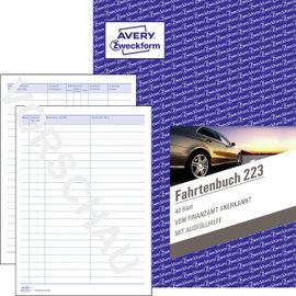 Avery-Zweckform 223 DIN A5 Menetlevél Lapok száma: 40 Fehér 40 lap