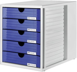 HAN SYSTEMBOX 1450-14 Fiókos irattároló Élénk szürke DIN A4, DIN C4 Fiókok száma: 5