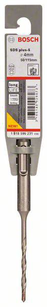 Keményfém Kalapácsfúró 4 mm Bosch Accessories SDS-plus-5 1618596231 Teljes hossz 110 mm SDS-Plus 1 d 2. kép