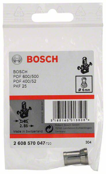 Befogópatron szorítóanya nélkül - 6 mm Bosch Accessories 2608570047 Ø 6 mm 2. kép