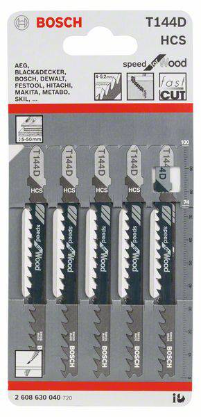 Szúrófűrészlap T 144 D - Speed for Wood Bosch Accessories 2608630040 Fűrészlap 2. kép