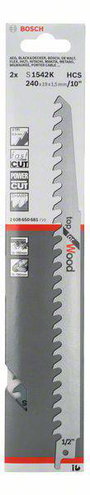 Szablyafűrészlap S 1542 K - Top for Wood Bosch Accessories 2608650681 Fűrészlap hossz 240 mm 2. bélyegkép