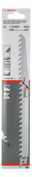 Szablyafűrészlap S 1542 K - Top for Wood Bosch Accessories 2608650681 Fűrészlap hossz 240 mm 2. kép