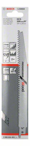 Szablyafűrészlap S 2345 X - Progressor for Wood Bosch Accessories 2608654403 Fűrészlap hossz 200 mm 2. kép