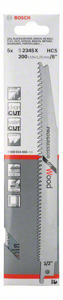 Szablyafűrészlap S 2345 X - Progressor for Wood Bosch Accessories 2608654404 Fűrészlap hossz 200 mm 2. kép