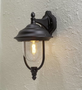 Kültéri fali lámpa Energiatakarékos lámpa, LED E27 75 W Konstsmide Parma 7222-750 Fekete