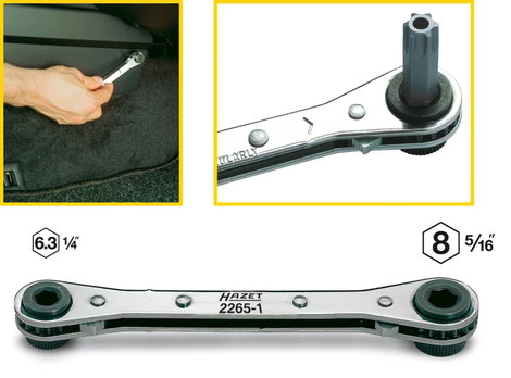 Bit racsni 1/4 (6.3 mm), 5/16 (8 mm) 140 mm Hazet 2265-1