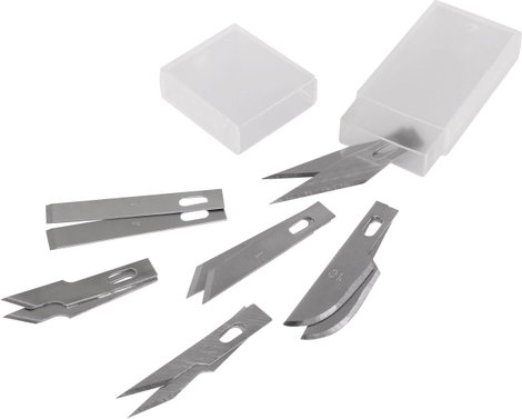 Tapétavágó tartalék penge 39.4 mm, 37 mm, 36.5 mm, 35.7 mm, 35.3 mm, 31 mm TOOLCRAFT Acél Ezüst 2. kép
