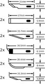 Tapétavágó tartalék penge 39.4 mm, 37 mm, 36.5 mm, 35.7 mm, 35.3 mm, 31 mm TOOLCRAFT Acél Ezüst 6. bélyegkép