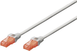 Digitus DK-1617-0025 RJ45 Hálózati kábel, patchkábel CAT 6 U/UTP 0.25 m Szürke Halogénmentes, sodort