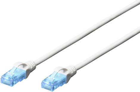 Digitus DK-1512-010/WH RJ45 Hálózati kábel, patchkábel CAT 5e U/UTP 1.00 m Fehér sodort érpár 1 db