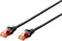 Digitus DK-1617-0025/BL RJ45 Hálózati kábel, patchkábel CAT 6 U/UTP 0.25 m Fekete Halogénmentes, sod bélyegkép