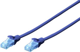 Digitus DK-1512-010/B RJ45 Hálózati kábel, patchkábel CAT 5e U/UTP 1.00 m Kék sodort érpár 1 db