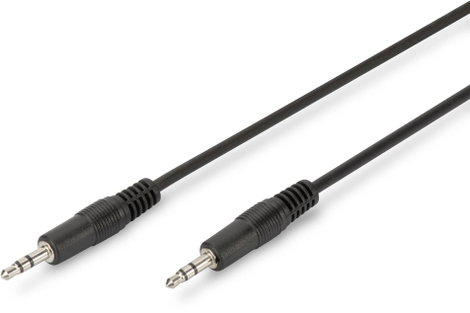 Jack audio csatlakozókábel, 1x 3,5 mm-es jack dugó - 1x 3,5 mm-es jack dugó, 1,5 m, fekete, árnyékol 2. kép