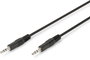 Jack audio csatlakozókábel, 1x 3,5 mm-es jack dugó - 1x 3,5 mm-es jack dugó, 1,5 m, fekete, árnyékol 2. bélyegkép