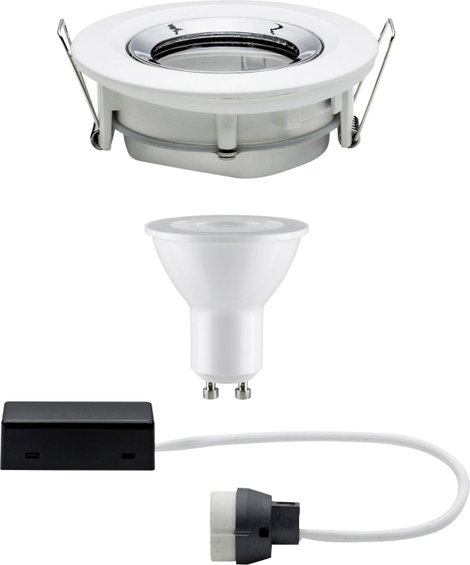 Fürdőszobai beépíthető lámpa LED GU10 7 W IP65 Paulmann Nova Fehér (matt), Króm