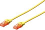 Digitus DK-1617-0025/Y RJ45 Hálózati kábel, patchkábel CAT 6 U/UTP 0.25 m Sárga Lángálló, Halogénmen bélyegkép