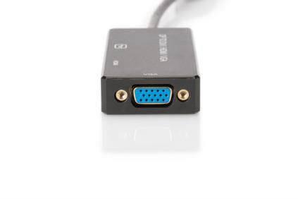 DisplayPort 3in1 átalakító - DP-HDMI + DVI + VGA, 0,2 m, Digitus AK-340418-002-S 2. kép