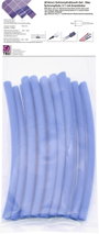 TRU COMPONENTS T1902CA033 Zsugorcső készlet Kék 6 mm 2 mm Zsugorodási arány:3:1 15 db 2. bélyegkép