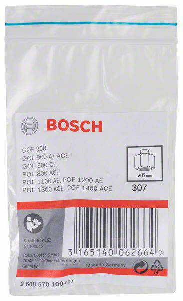 Befogópatron - 6 mm, 19 mm Bosch Accessories 2608570100 Ø 6 mm 2. kép