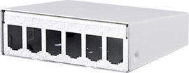 Metz Connect 130861-0602-E 6 port Hálózati patchpanel Szereletlen 1 ME