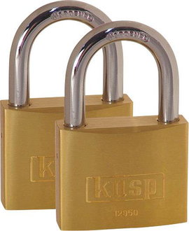 Kasp K12050D2 Függő lakat 50 mm Aranysárga Kulcsos zár