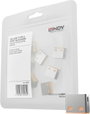 USB port blokkoló dugó, vakdugó, 10db-os készlet, narancs, LINDY 40463 bélyegkép