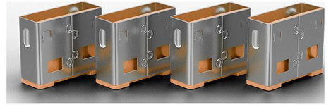 USB port blokkoló dugó, vakdugó, 10db-os készlet, narancs, LINDY 40463 2. kép