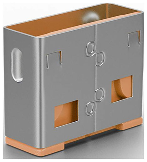USB port blokkoló dugó, vakdugó, 10db-os készlet, narancs, LINDY 40463 3. kép