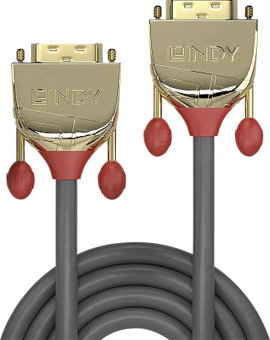 LINDY DVI Csatlakozókábel DVI-D 24+1 pólusú Csatlakozódugó, DVI-D 24+1 pólusú Csatlakozódugó 5.00 m 
