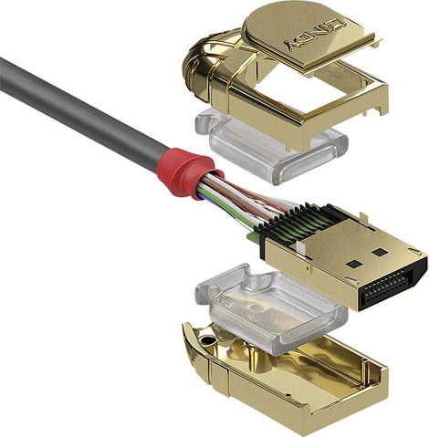 LINDY Kijelző csatlakozó Csatlakozókábel DisplayPort dugó, DisplayPort dugó 7.50 m Szürke 36295 Disp