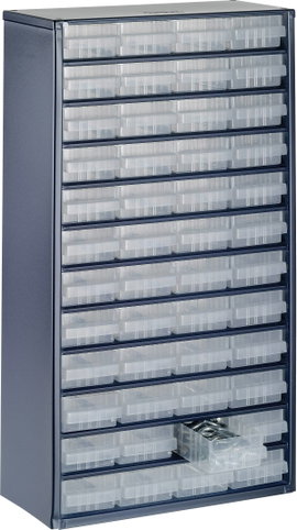 raaco Fiókos szekrény (H x Sz x Ma) 150 x 306 x 552 mm Rekeszek: 48 Tartalom, tartalmi egységek rend