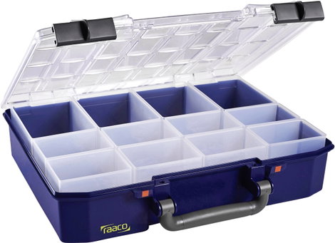 raaco CarryLite 80 4x8-12 Univerzális Rendszerező hordtáska (H x Sz x Ma) 278 x 337 x 80 mm Rekeszek