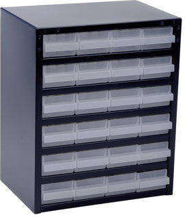 raaco 250/24-1 Kis alkatrésztároló (H x Sz x Ma) 255 x 357 x 435 mm Rekeszek: 24 Tartalom, tartalmi 